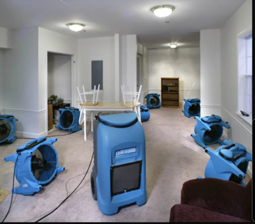 Air movers and dehumidifier setup for Water Extraction & Removal in Opa-locka