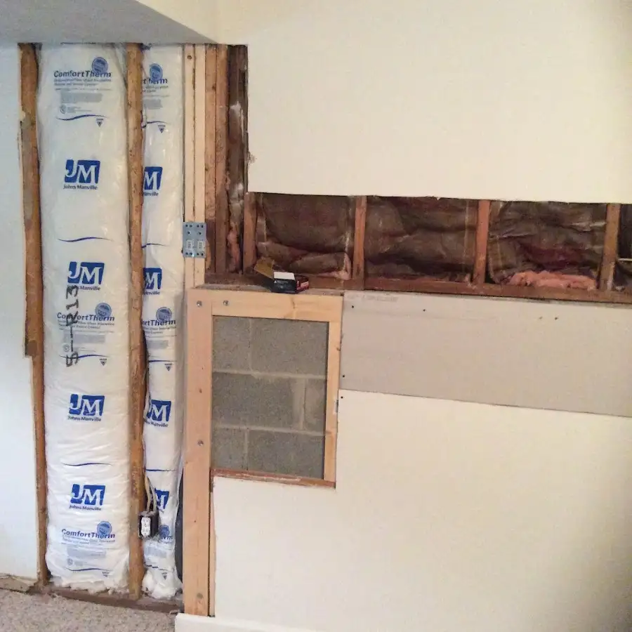 Wall insulation replacement during Odor Removal & Deodorization in Opa-locka